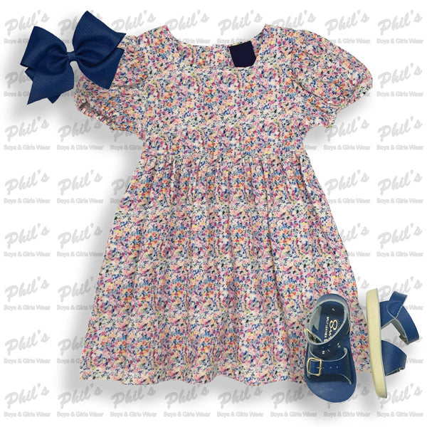 Colorful Floral Muslin Dress