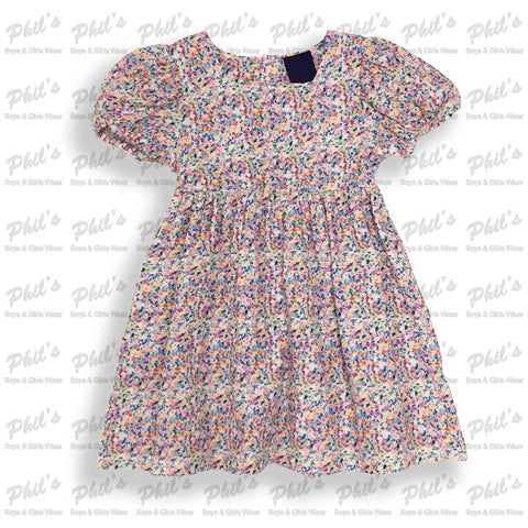 Colorful Floral Muslin Dress