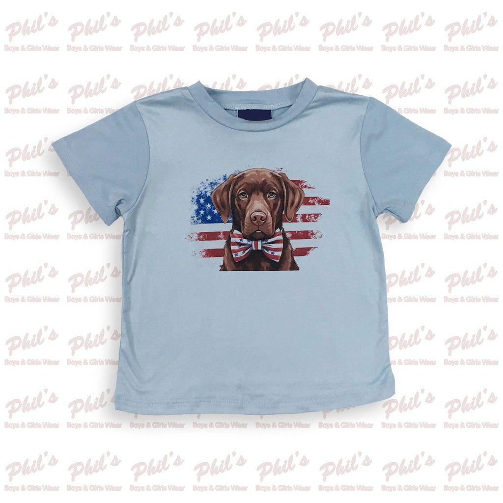 Chocolate Lab Flag Tee