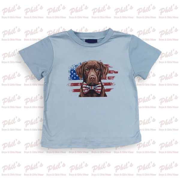 Chocolate Lab Flag Tee