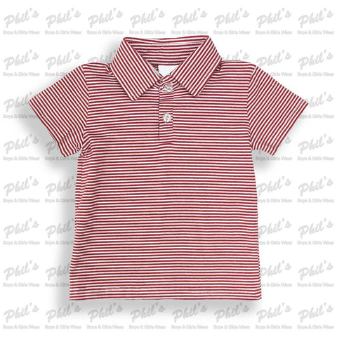 Maroon Stripe Polo