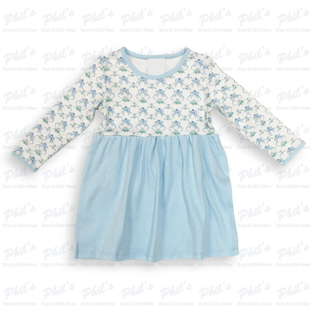 Girls' Blue Bow & Light Blue Dress
