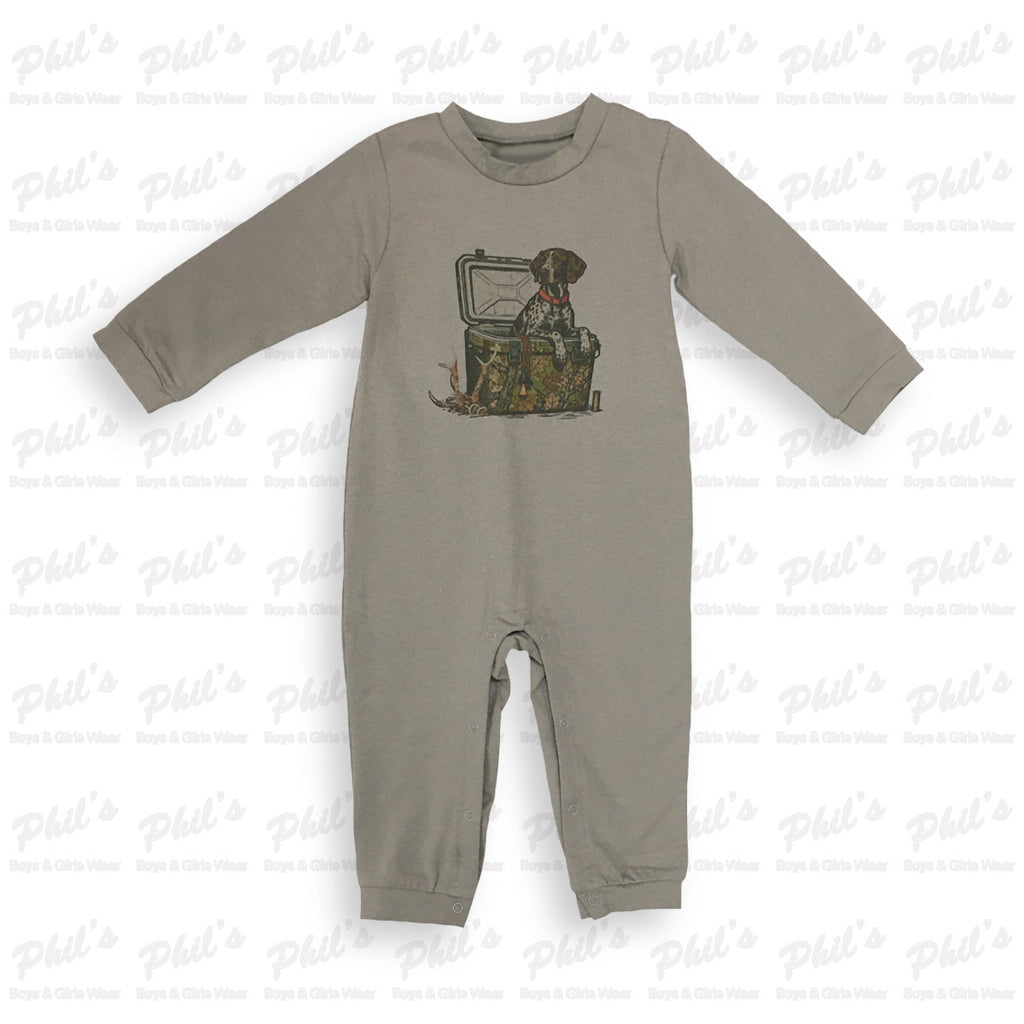 Baby Boys' Grey Graphic Romper