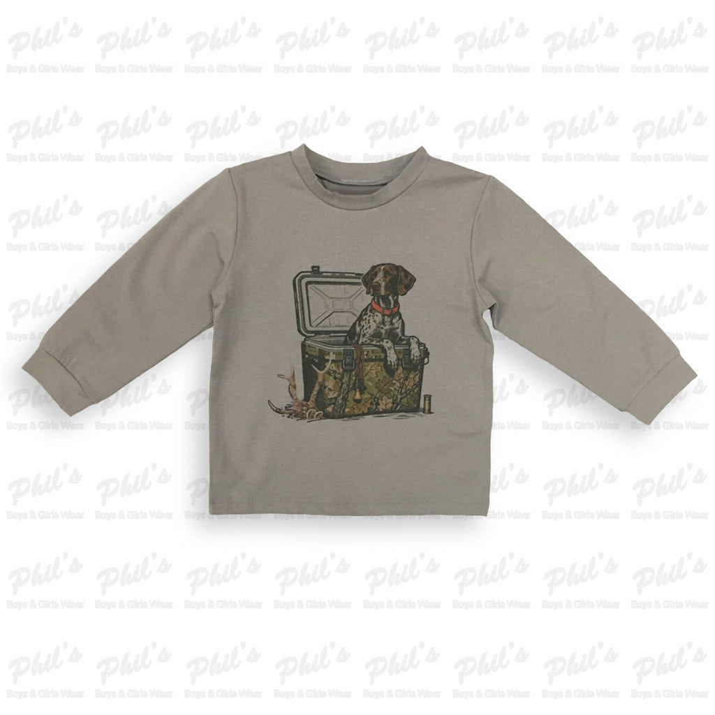 Boys' Grey Long-Sleeve Graphic Tee