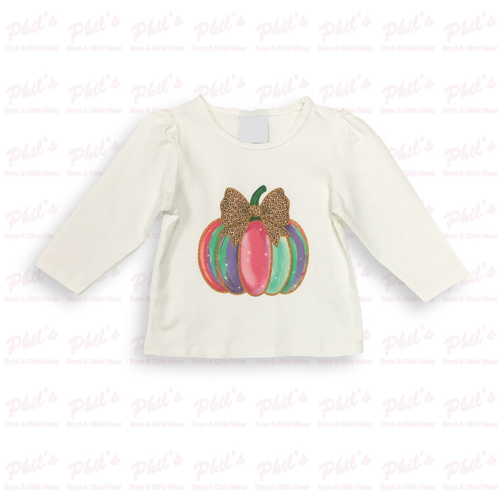 Girls' Long Sleeve Pumpkin Graphic Shirt