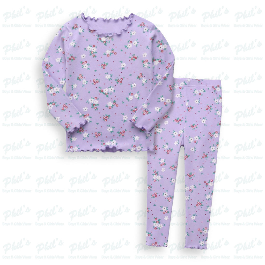 Girls' Lavender Floral Bamboo Pajama