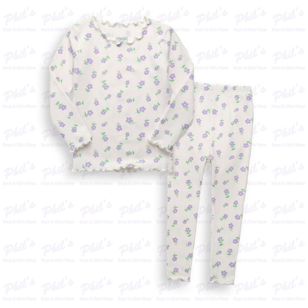 Girls' Floral Printed Bamboo Pajama