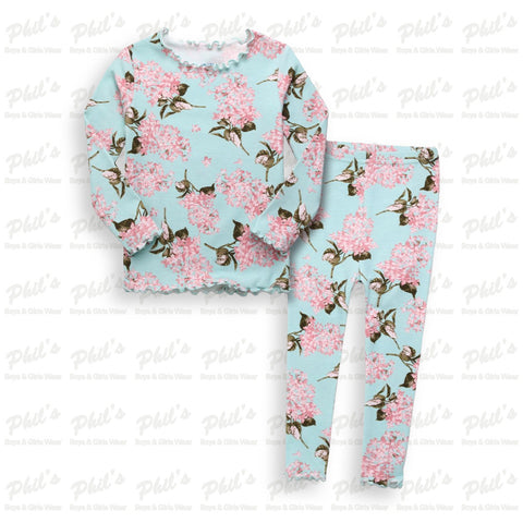 Girls' Pink Floral Bamboo Pajama