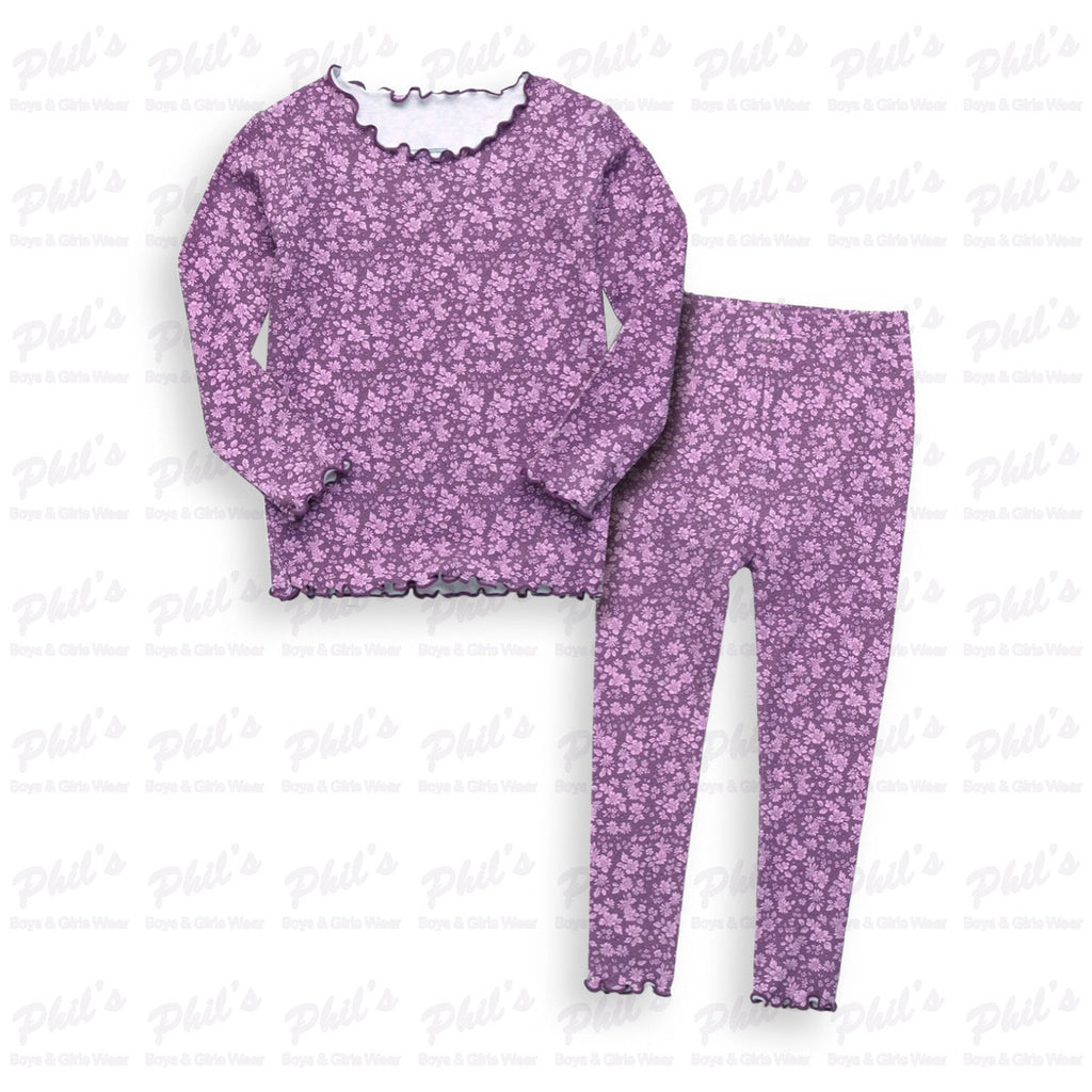 Girls' Purple Floral Bamboo Pajama