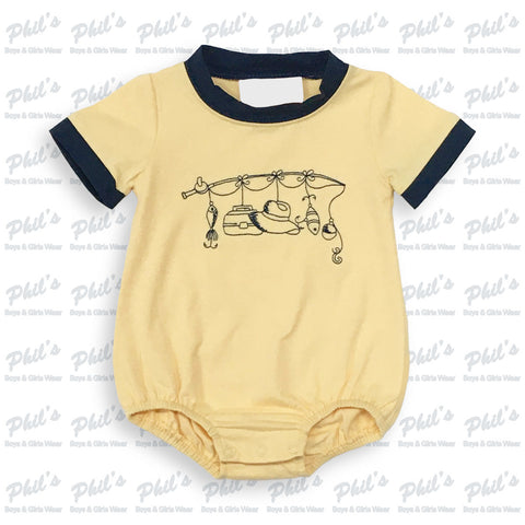 Yellow Fishing Embroidery Bubble