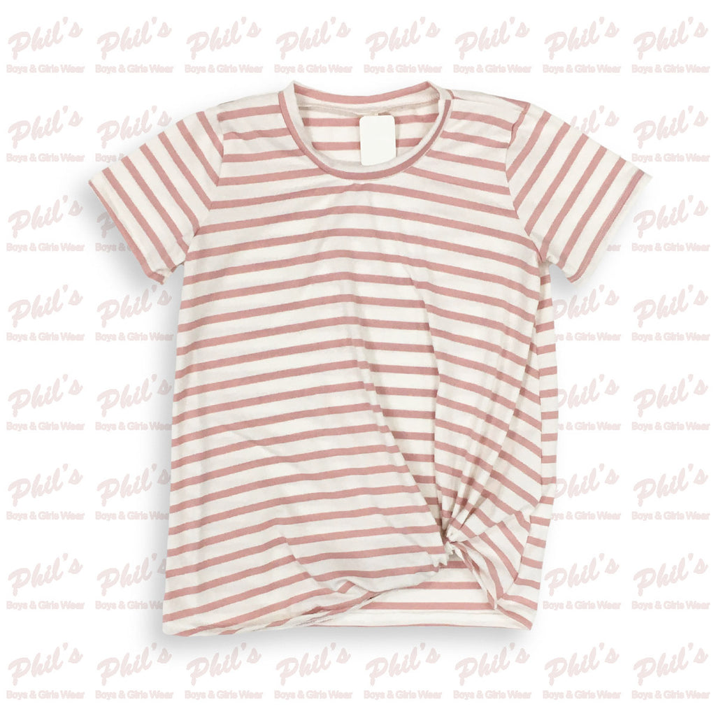 Dusty Pink Stripe Tee