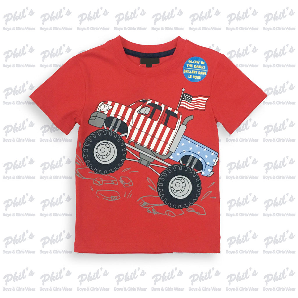 American Flag Monster Truck Tee