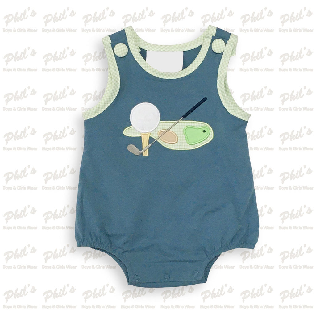Teal Golf Appliqué Bubble