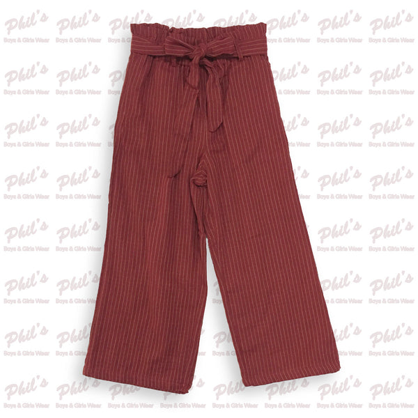 Maroon Paperbag Pants