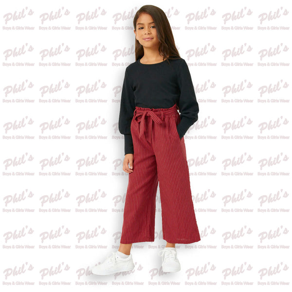 Maroon Paperbag Pants