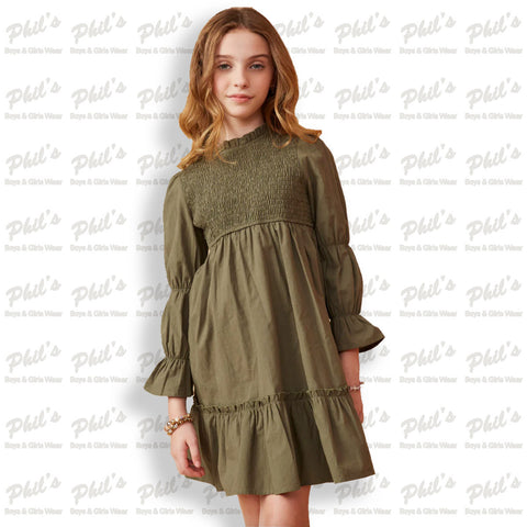 Hunter Green Smock Dress