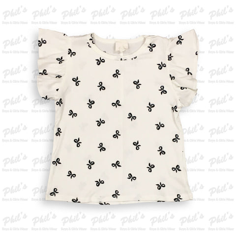 Tween Girls' Bow Printed Top