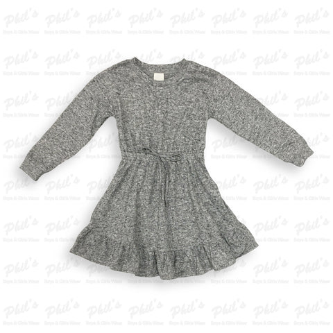 Tween Girls' Charcoal Grey Long-Sleeve Dress