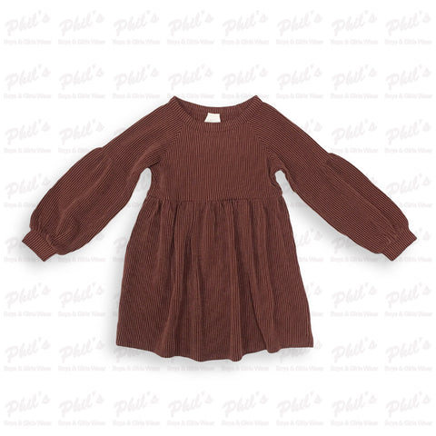 Tween Girls' Burgundy Long-Sleeve Dress