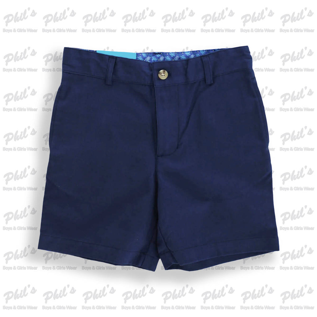 Navy Adjustable Waist Shorts
