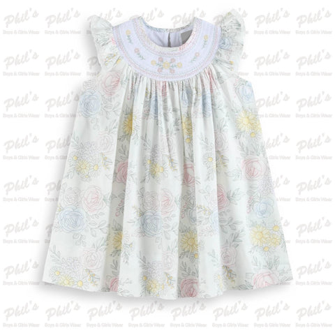Pastel Floral Smock Dress