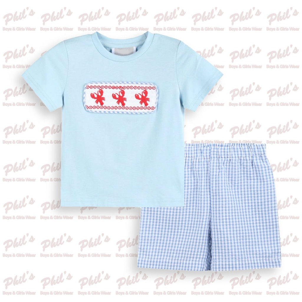 Crawfish Smocked Short Set