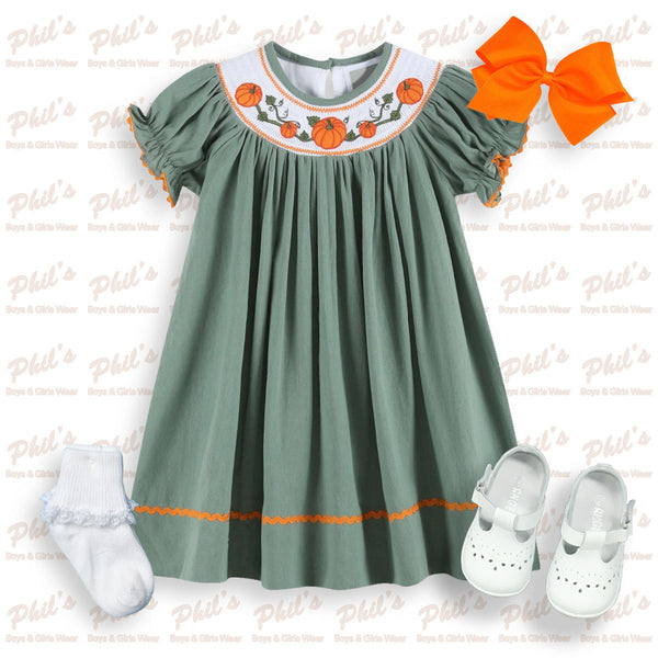 Pumpkin Smock Dress