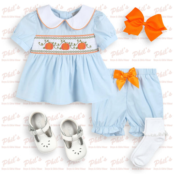 Pumpkin Smock Bloomer Set