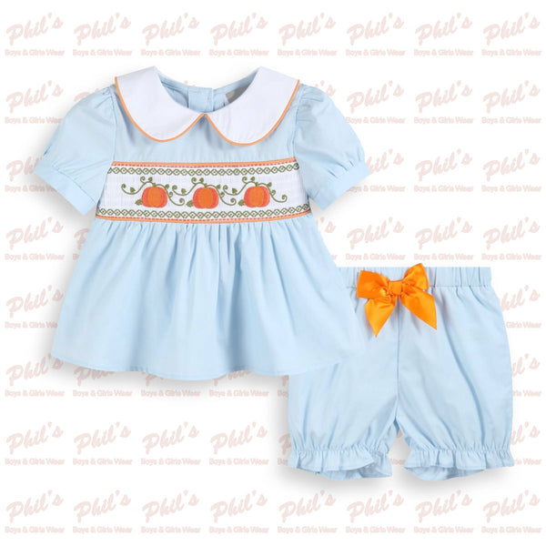 Pumpkin Smock Bloomer Set