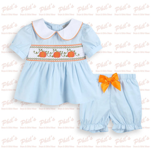 Pumpkin Smock Bloomer Set
