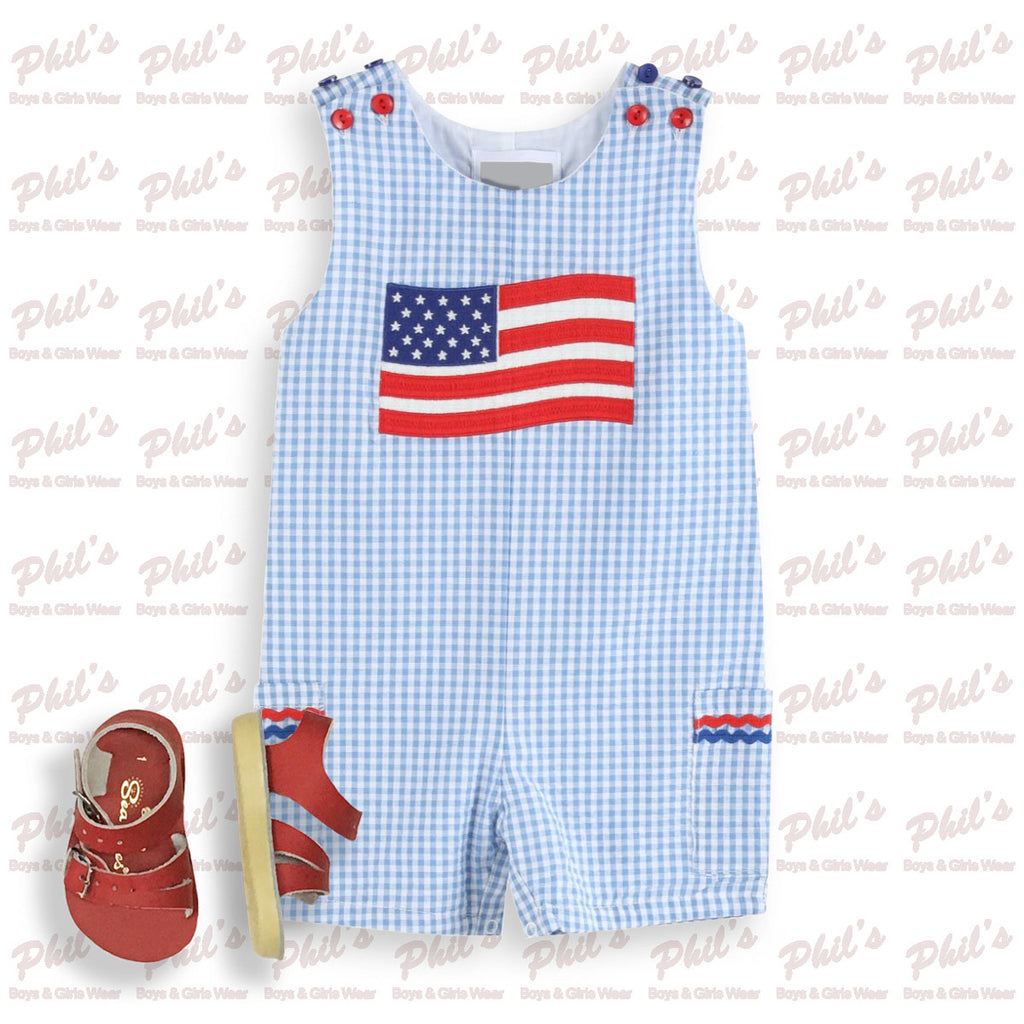 American Flag Appliqué Shortall