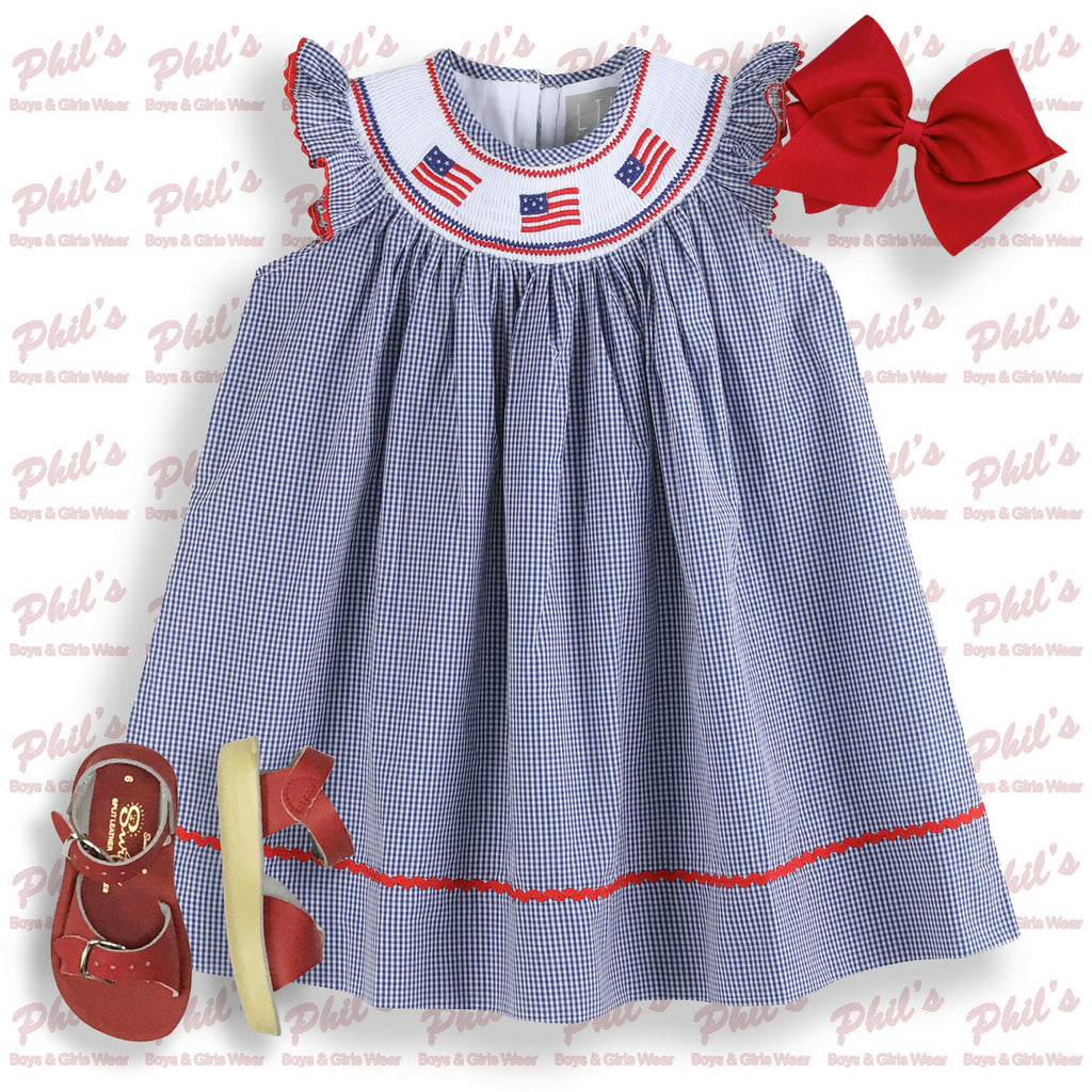 American Flag Smocked Dress