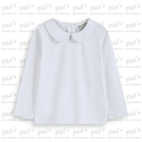 White Peter Pan Collar Top