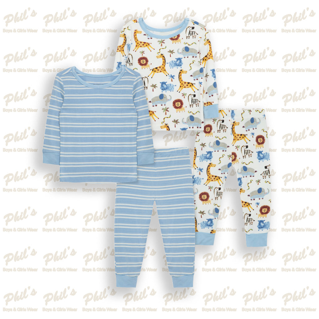 Blue Safari Bamboo Pajama Set