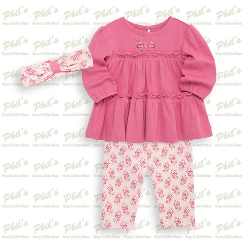 Magenta Tunic Floral Legging Set