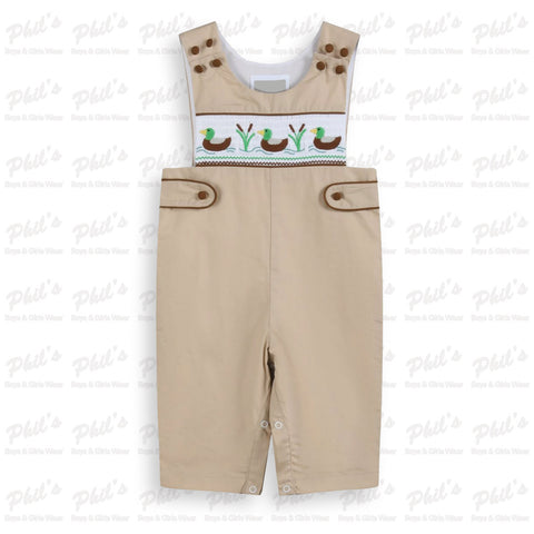 Baby Boys' Tan Duck Smocked Jon Jon