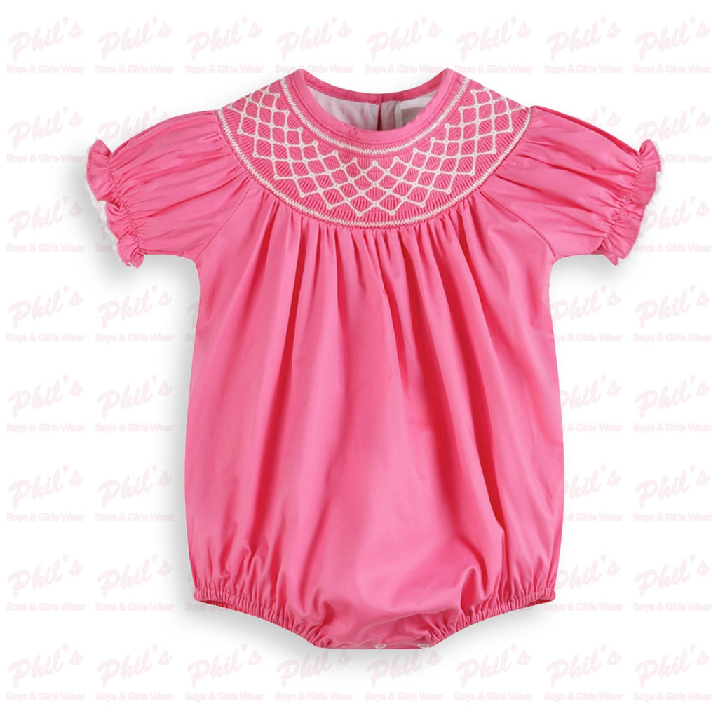 Baby Girls' Hot Pink Smocked Bubble