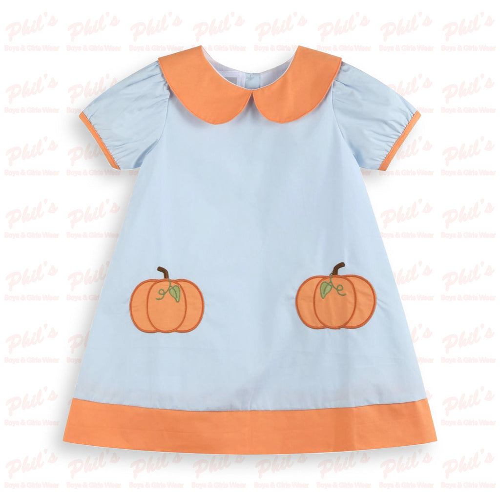 Girls' Light Blue Pumpkin Dress