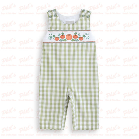 Baby Boys' Green Gingham Pumpkin Jon Jon