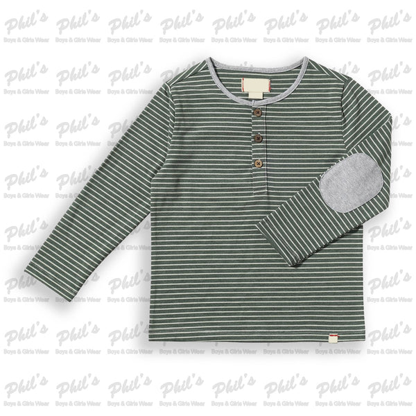 Green Stripe Long Sleeve Tee