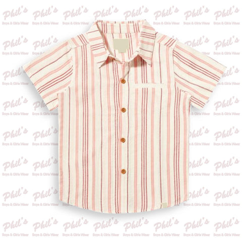 Red Stripe Button Down Shirt