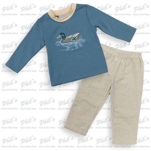 Mallard Duck Monogram Pant Set