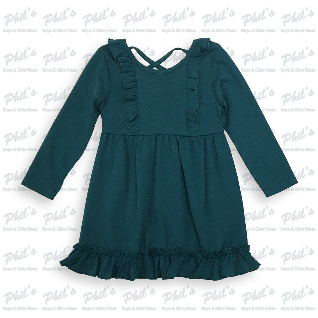 Teal Ruffle Dress