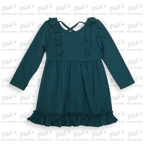 Teal Ruffle Dress