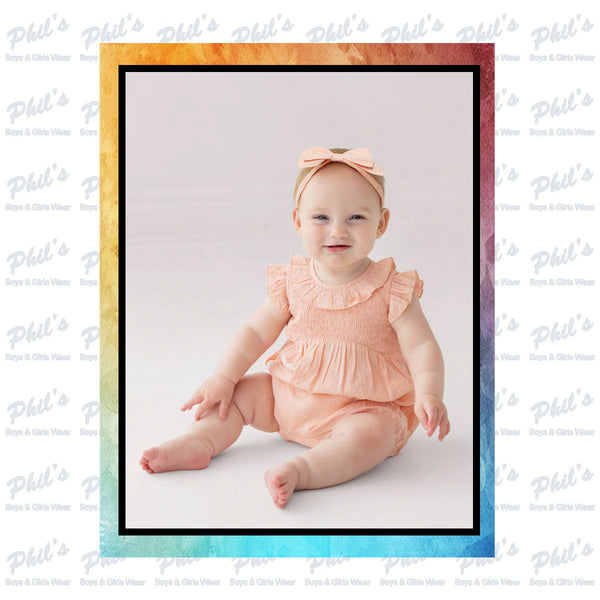 Coral Smocked Romper