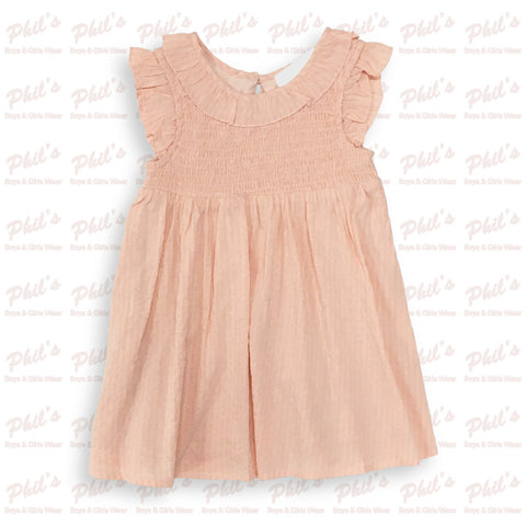 Coral Smocked Dress