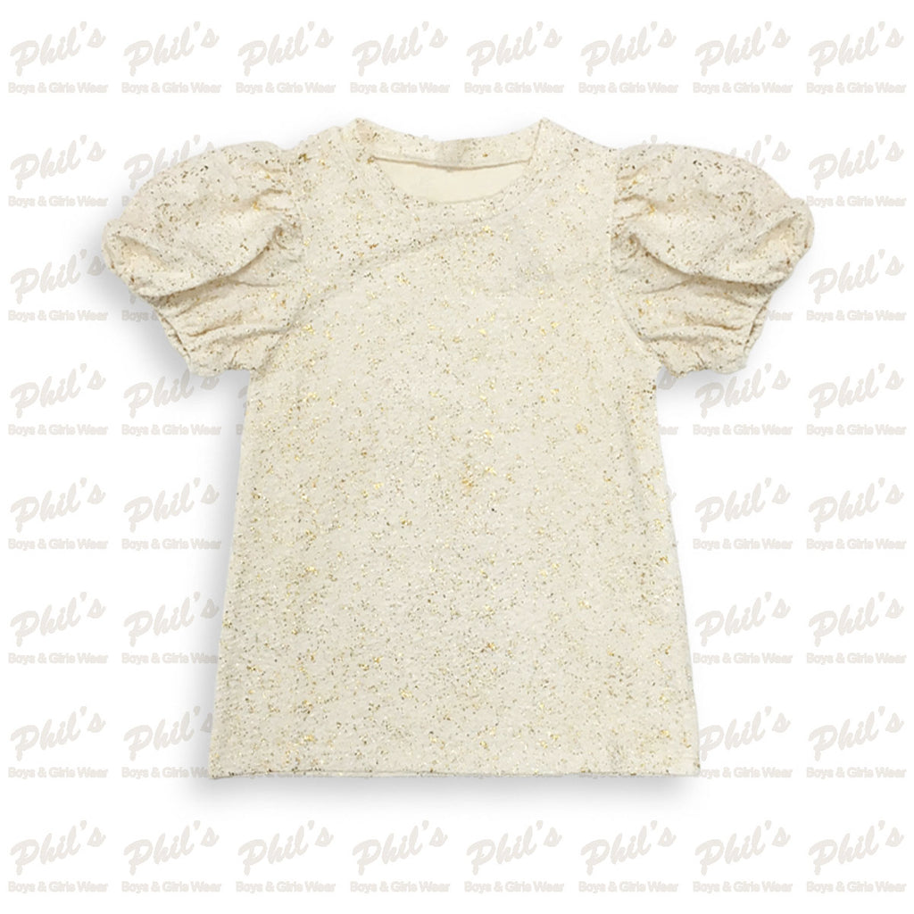 Ivory Gold Flake Top