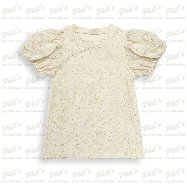 Ivory Gold Flake Top