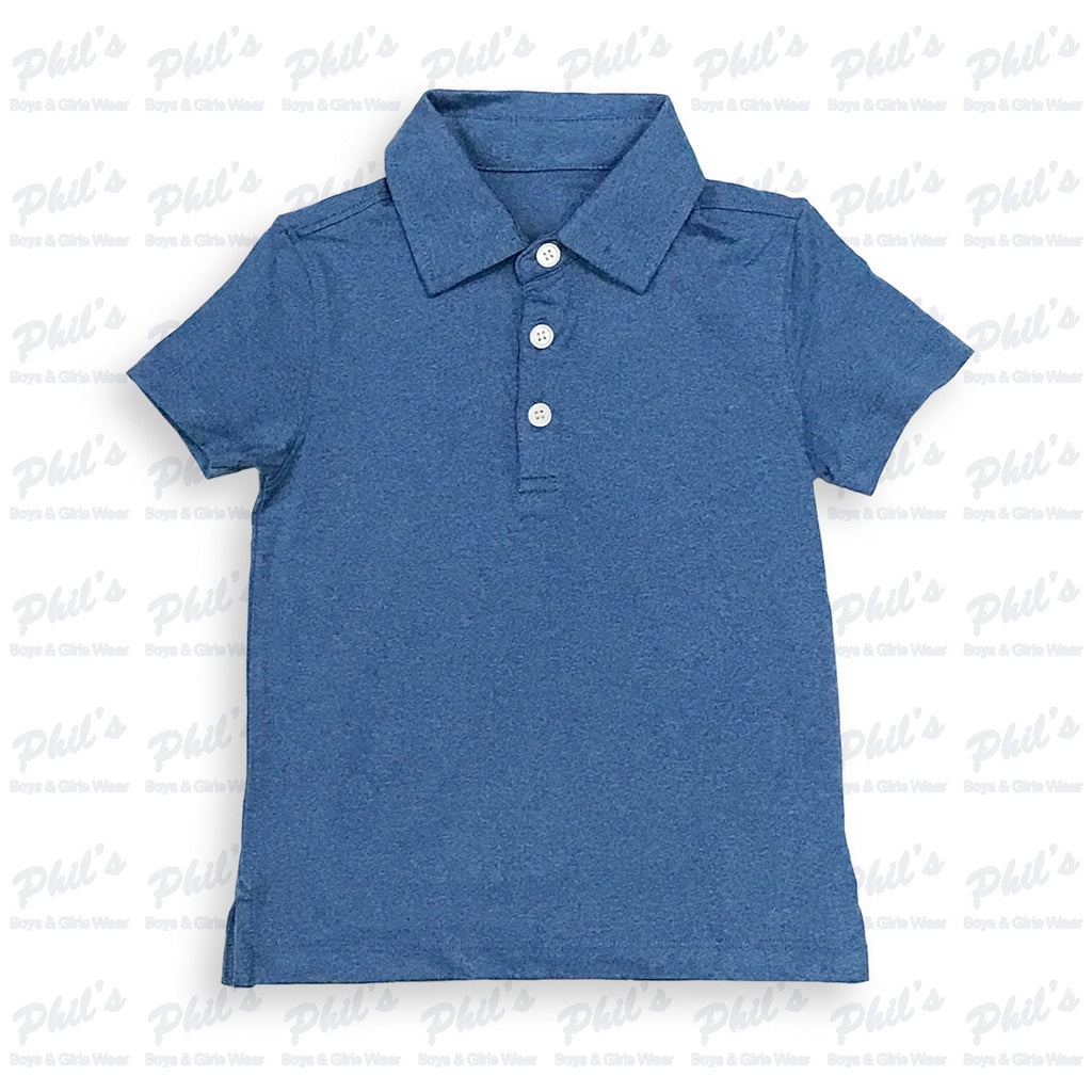 Boys' Heather Blue Polo Shirt