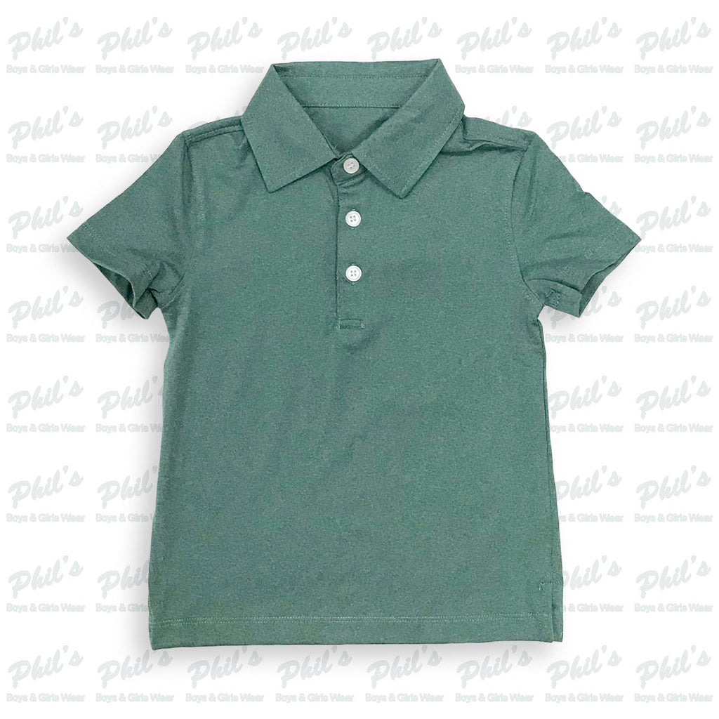 Boys' Heather Green Polo Shirt
